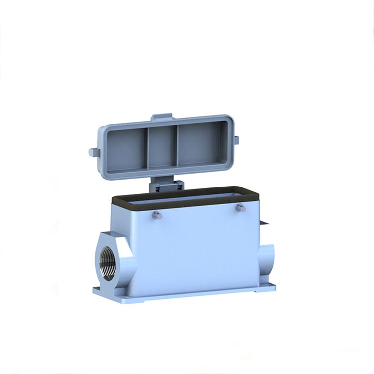 Rectangle connector H24B Surface mounted housings side entry with thermo-plastic cover
