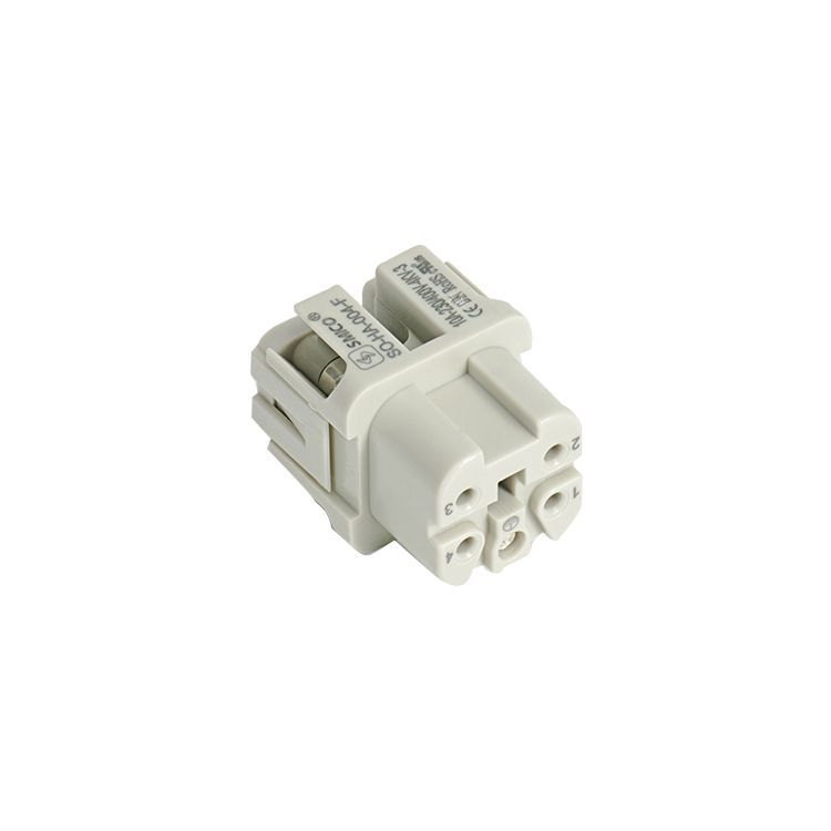 400 V Han A Series DIN Rail Mount Connector Insert 10A 230 V Male 3 Way 