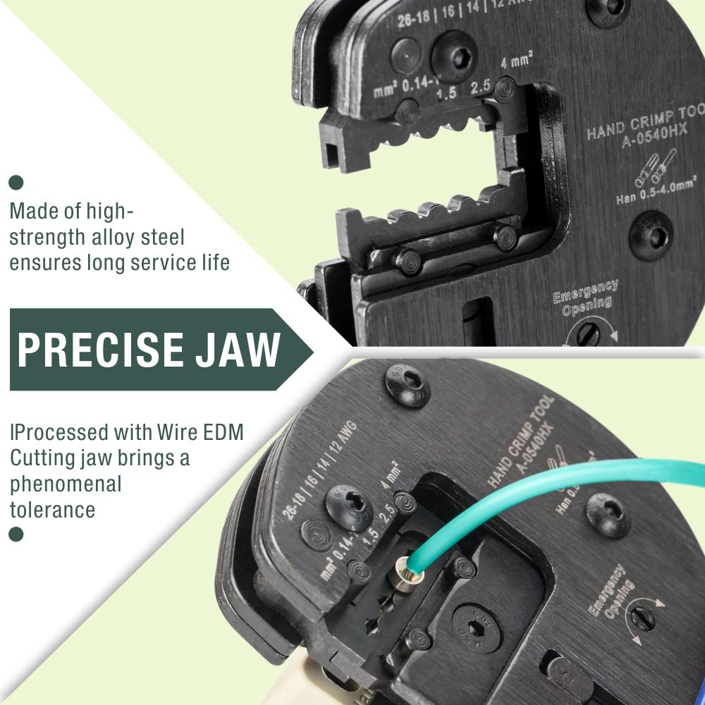 A0540HX Ratchet Crimping Tool for heavy duty connector AWG 26-12