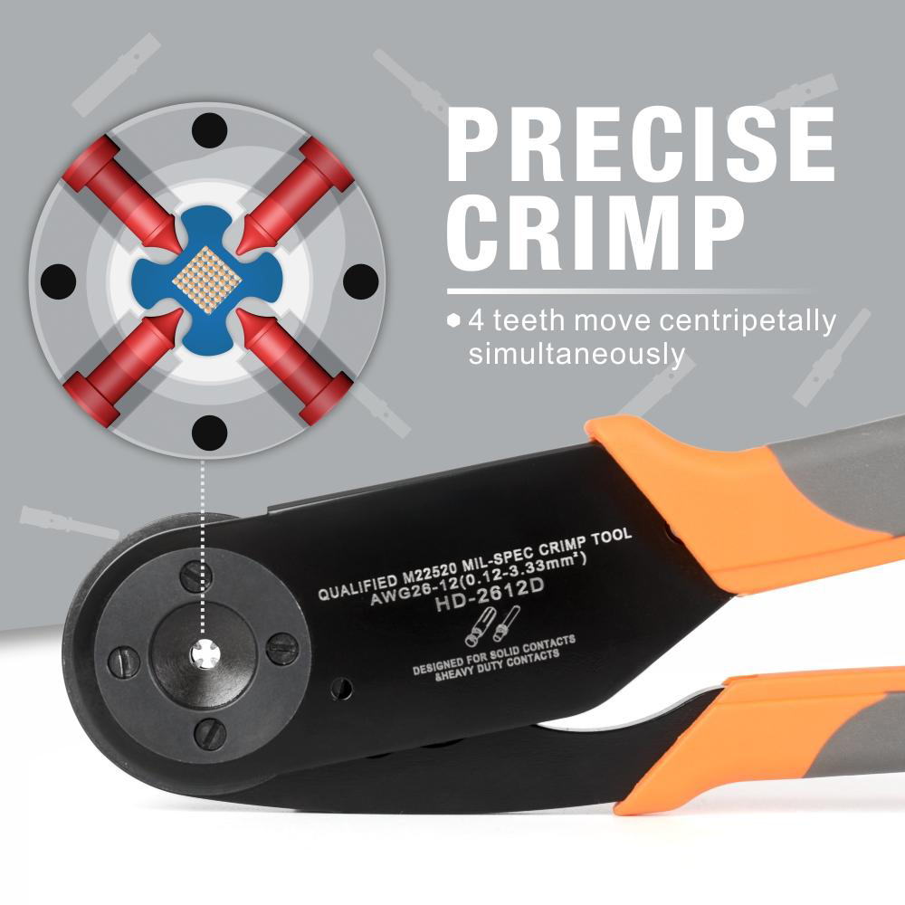 crimping tool for heavy duty connector