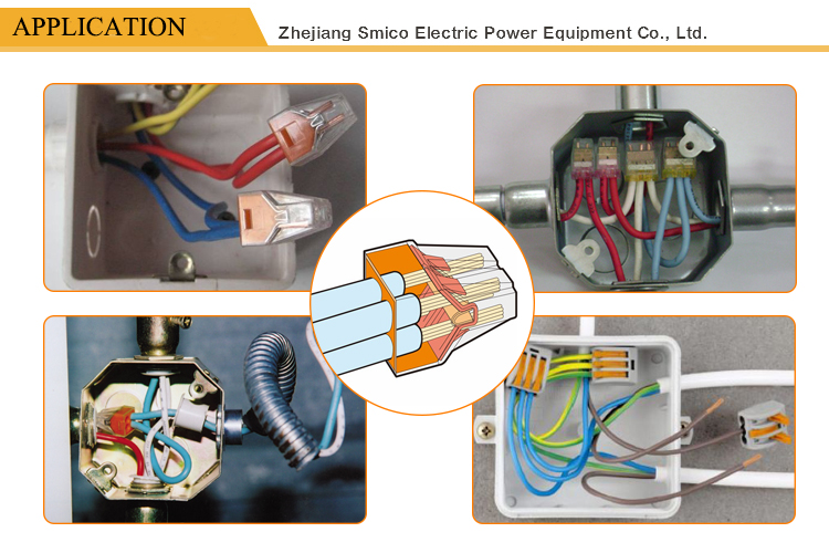 222-415 Terminal Wire Connector Compact Connector 5 lever terminal block connector 28-12 Awg PCT-215
