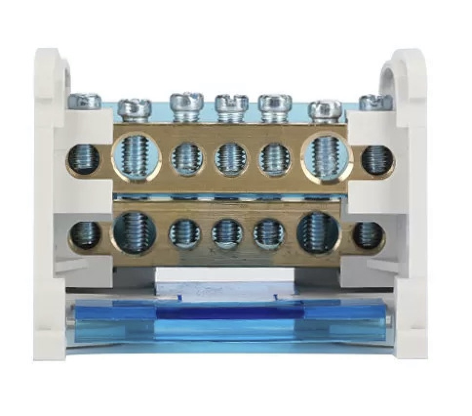 211/125 Two pole Din Rail Terminal Block Power Distribution Brass Connector Junction Box