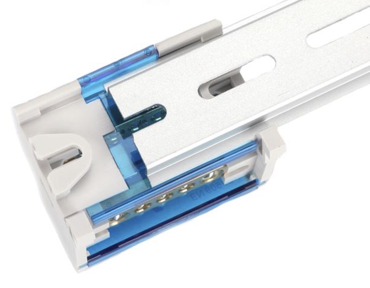 211/125 Two pole Din Rail Terminal Block Power Distribution Brass Connector Junction Box