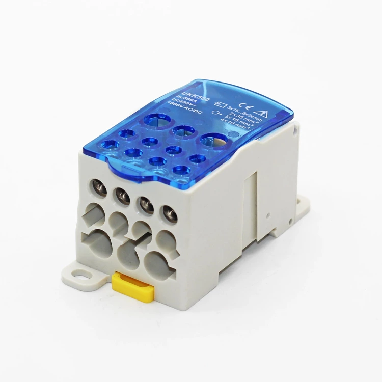 UKK 500A DIN rail brass conductor power distribution box screw Terminal Block