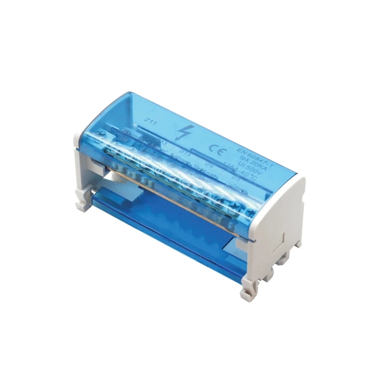 UKK211/125 Two pole  Din Rail Terminal Block Power Distribution Brass Connector Junction Box