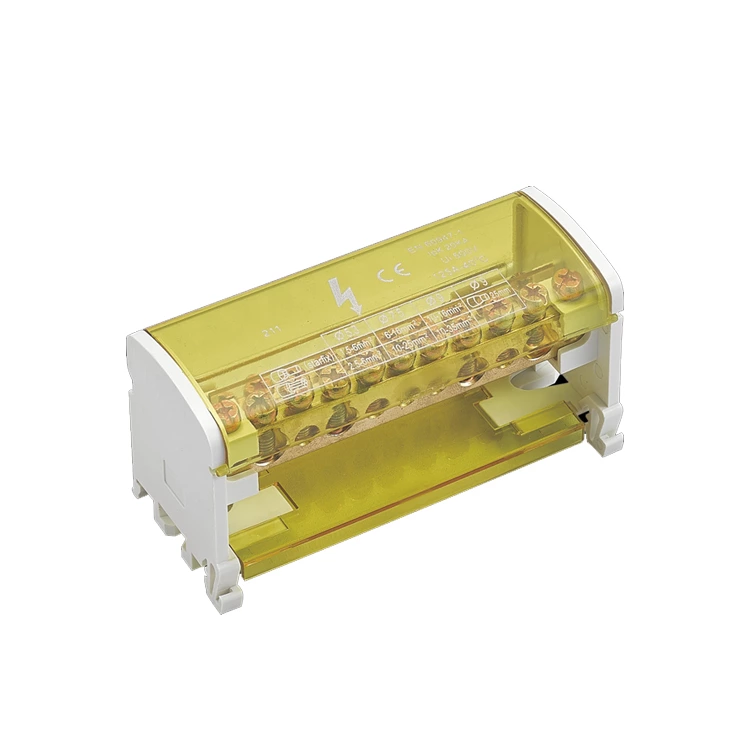 UKK211/125 Two pole  Din Rail Terminal Block Power Distribution Brass Connector Junction Box