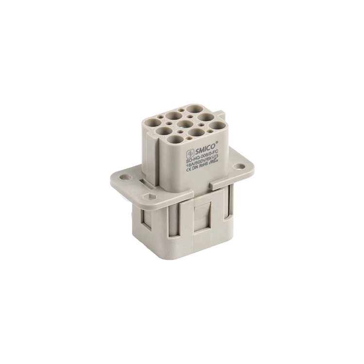 16A HQ series Rectangular connector HQ-008/0-FC heavy duty connectors 8 pins 09120083101