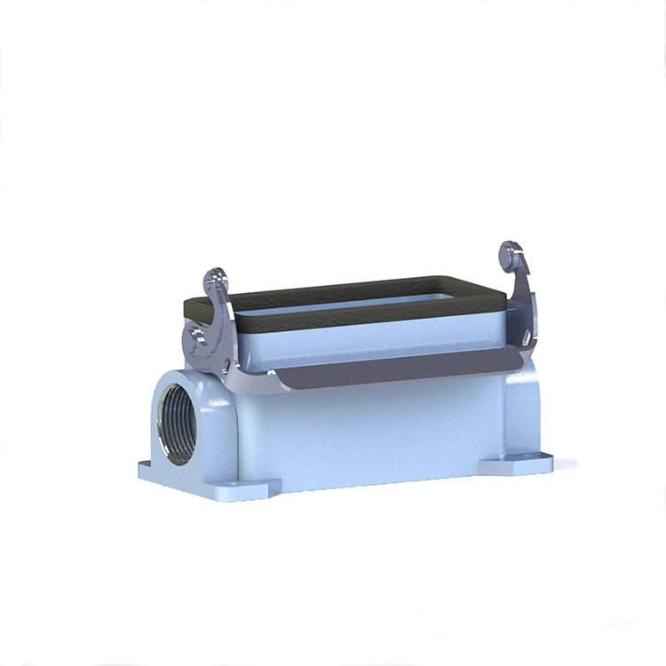 Aluminium Diecast Industrial Multi Pin Connectors surface mounted housings side entry