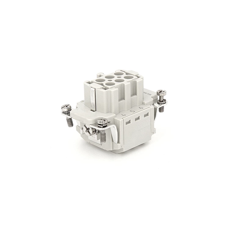 Heavy Duty Connector 6pin 16A Quick Push in HE-006-FS rectangular connector 09330062716
