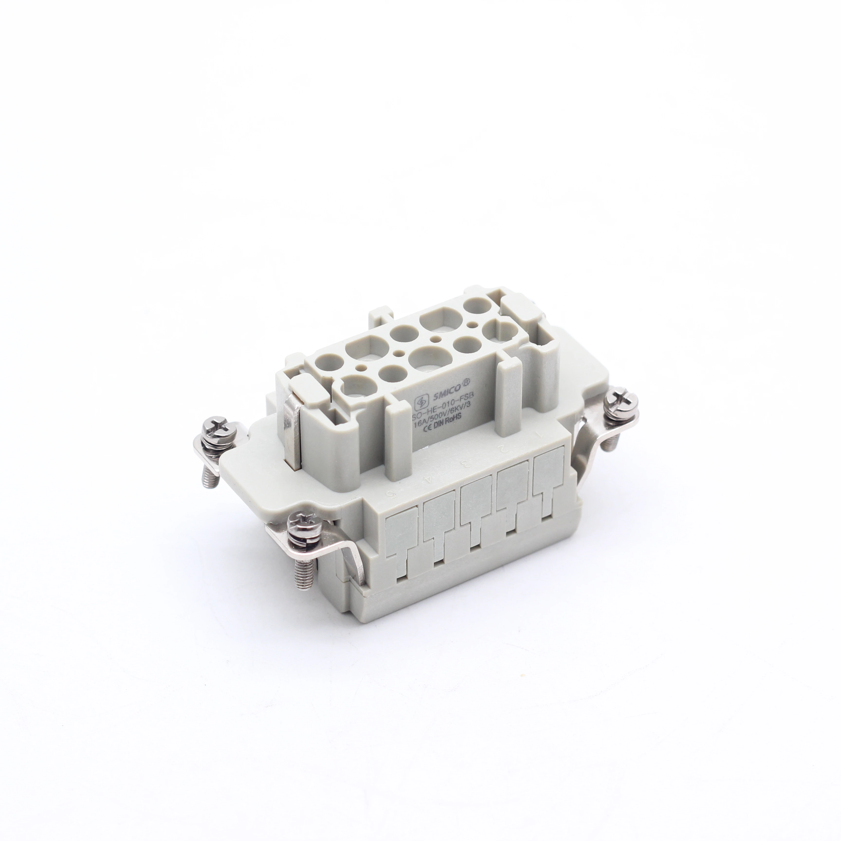 10 Pin Heavy Duty Connector 16A 10pins female insert Spring terminal HE-010-FSB