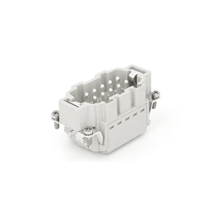 10 Pin Heavy Duty Connector 16A male insert Quick push in HE-010-MS cage-clamp 09330102616