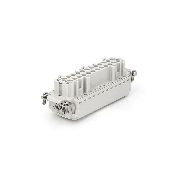24 Pin Quich push in Heavy Duty Connectors Cage-clamp terminal connector HE-024-FS 09330242716